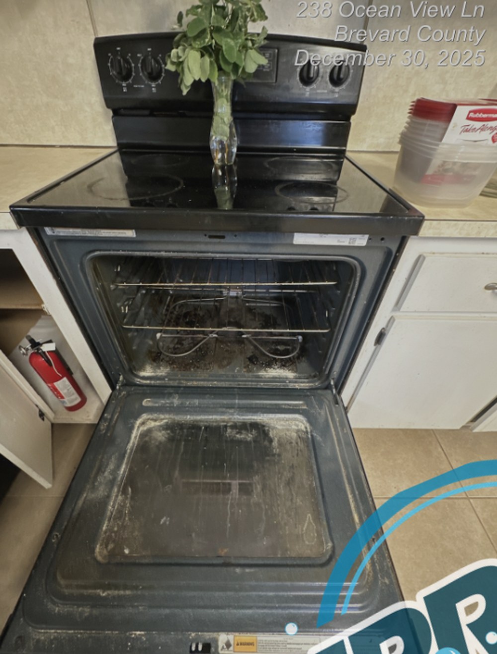Oven interior before cleaning